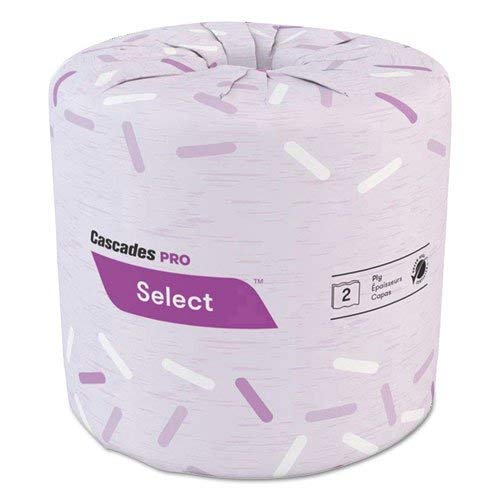 Cascades Pro Select Standard Bath Tissue, 2-Ply, White, 4 1/4 X 4.1, 500/Roll, 48/Carton