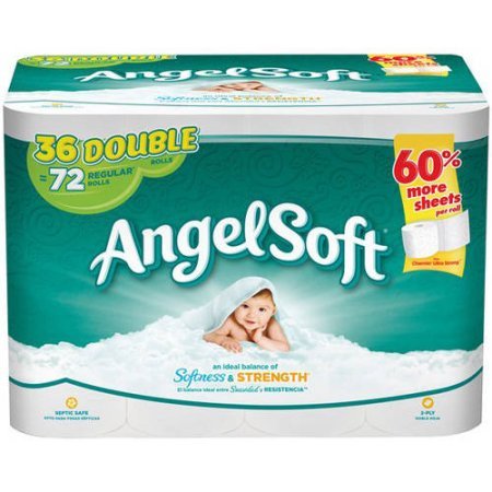 Angel Soft, Toilet Paper 72 Double Rolls, Bath Tissue (2)