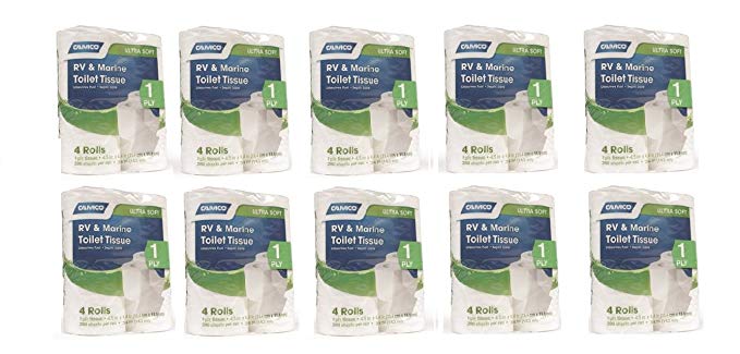 Camco® 40276 RV Bathroom Toilet Tissue - 1 Ply; 4 Roll Packs (10)