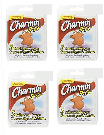 Charmin to Go Toilet Seat Covers, 4-Pack (5 Covers Each Pack)