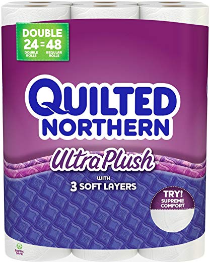Quilted Northern Ultra Plush Double Roll Toilet Tissue-White-24 ct