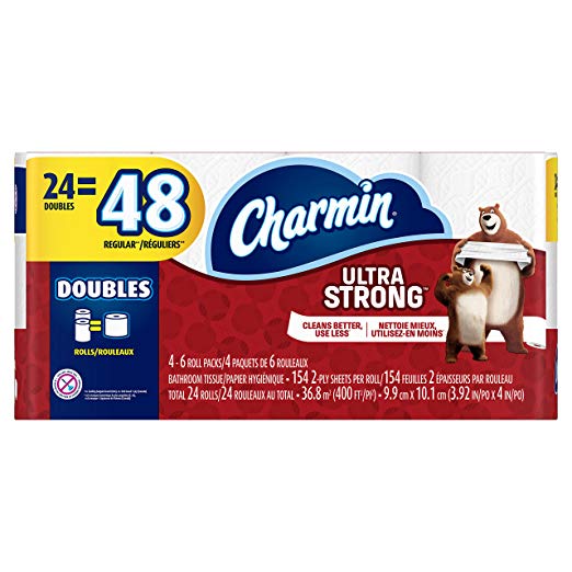 Charmin Ultra Strong Bathroom Tissue Double Rolls - 24 CT