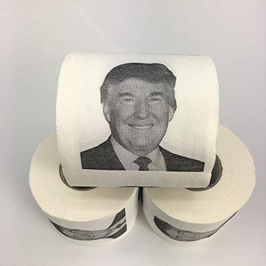 3 Rolls Smile Donald Trump Toilet Paper, Novelty Political Gag Gift