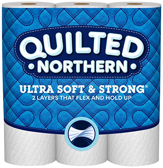 Quilted Northern  Ultra Soft & Strong Mega-Roll Toilet Paper, Pack of 12 Mega Rolls, Equivalent to 36 Regular Rolls