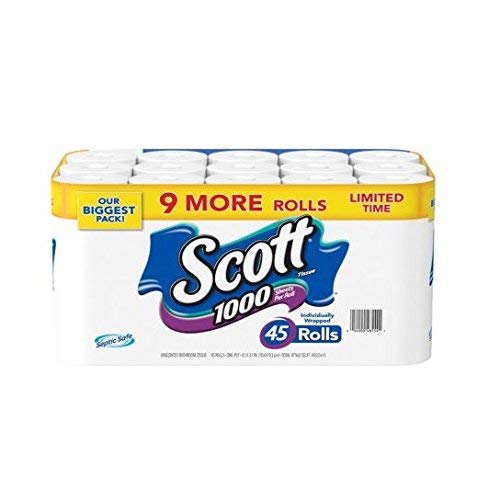 Scott 1100 Unscented Bath Tissue Bonus Pack - 36 Rolls SCSS