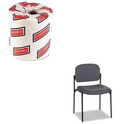 KITBSXVL606VA19BWK6180 - Value Kit - Basyx VL606 Stacking Armless Guest Chair (BSXVL606VA19) and White 2-Ply Toilet Tissue, 4.5quot; x 3quot; Sheet Size (BWK6180)