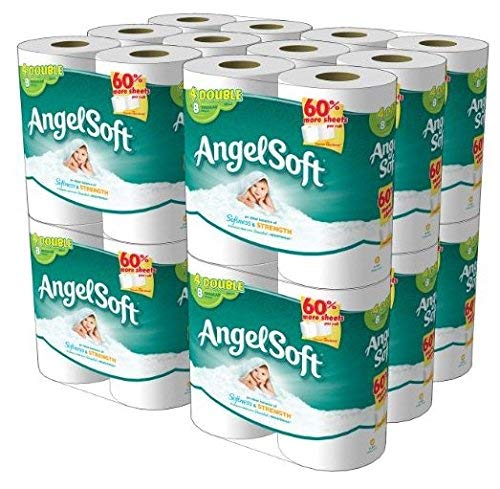 Angel Soft 2 Ply Toilet Paper, 48 Double Bath Tissue (Pack of 4 with 12 rolls each) (2 Pack(48 Double Rolls))