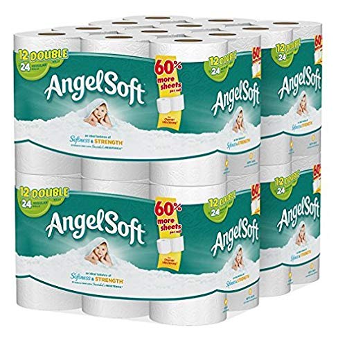 Angel Soft Toilet Paper, 48 Double Rolls, Bath Tissue (with 12 rolls each) by Angel Soft