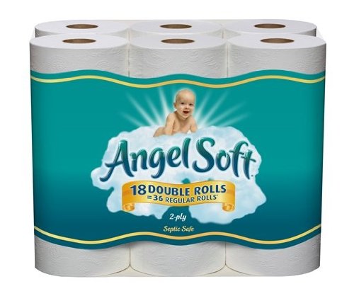 Angel Soft Bath Tissue Double Roll, White, 18 Count