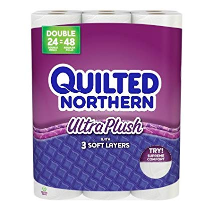 Quilted Northern Ultra Plush Toilet Paper, Bath Tissue -- 24 Double Rolls (2 Pack)