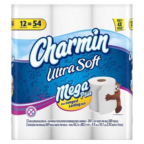 Charmin Ultra Soft Bathroom Tissue 12 Mega Plus Rolls