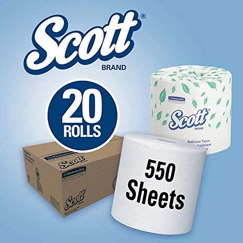 Scott Standard Roll Bath Tissue 2-Ply White 20ct