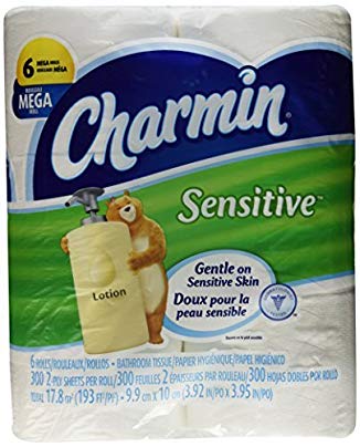 Charmin Sensitive Toilet Paper, Mega Roll, 6 Count by Charmin