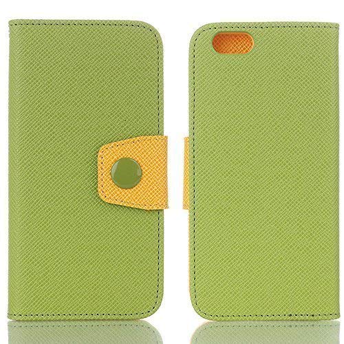 YiMiky iPhone 7 Plus Wallet Case, Ultra Slim Lightweight Colorful Hybrid Smart Flip Stand Premium PU Leather Card Holder Wallet Hard Shell Case for iPhone 7 Plus 5.5 inch(iPhone 7 Plus,Green)