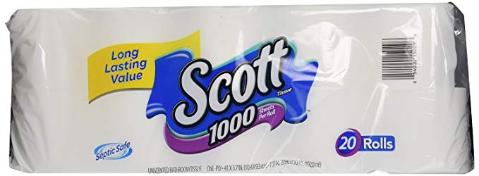 Scott Bath Tissue, 1000 Sheet Rolls All New Super Savings Pkg 54 Rolls