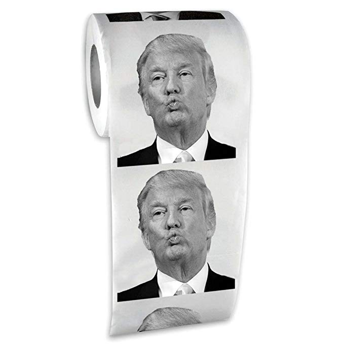Donald Trump Toilet Paper Roll | Funny Novelty Gag | 2 Ply Soft & Absorbent Toilet Tissue 250 Sheets Per Roll | Great Political Gift | Gift | We Pay Your Sales Tax KT00090