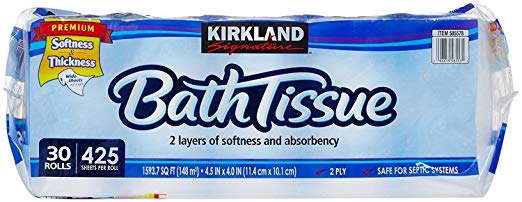 Kirkland Signature 2-Ply Bath Tissue, 30 Rolls