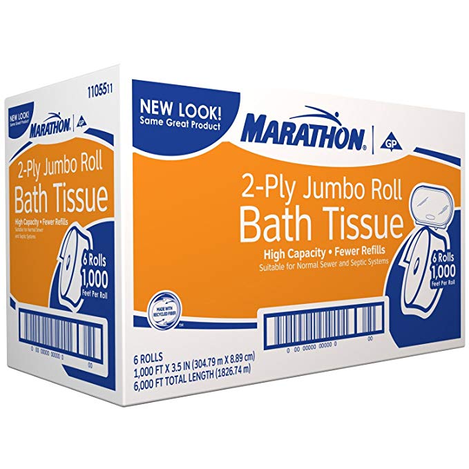 Marathon Jumbo Roll Bath Tissue - 6 rolls