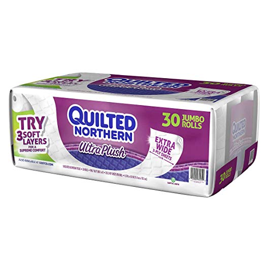 Quilted Northern Ultra Plush Bath Tissue 3-ply White, 30-count