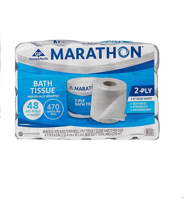 Marathon 2-Ply Bath Tissue 48 ct 470 Sheets by Marathon