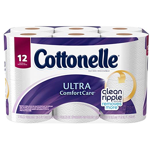 Cottonelle Ultra Comfort Care Toilet Paper, Double Roll Economy Plus Pack,12 Count ( Pack of 4 )