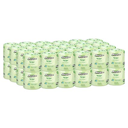 Marcal Pro Toilet Paper 100% Recycled - 2 Ply, White Bath Tissue, 504 Sheets Per Roll - 48 Individually Wrapped Rolls Per Case Green Seal Certified Toilet Paper 03001