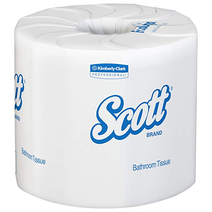 Scott Professional 100% Recycled Fiber Bulk Toilet Paper for Business (13217), 2-PLY Standard Rolls, White, 80 Rolls/Case, 506 Sheets/Roll