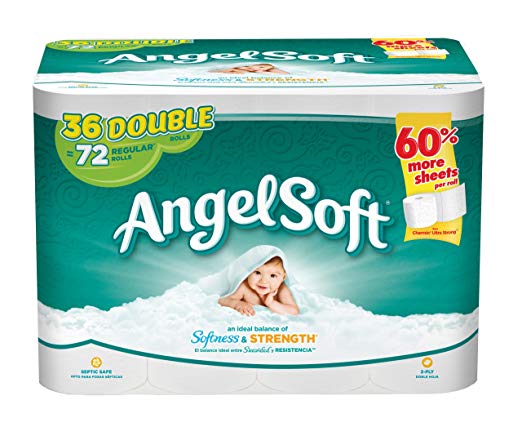 Angel Soft Bath Tissue, Double Rolls, 36 Count