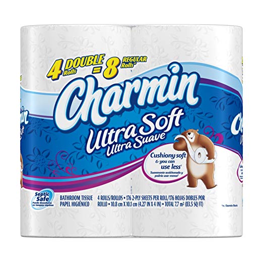Charmin Ultra Soft Toilet Paper 4 Double Rolls (Pack Of 10)
