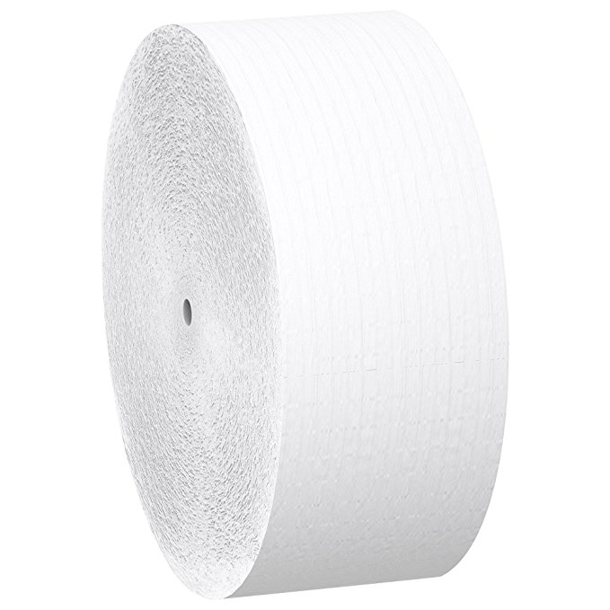 Scott Essential Jumbo Roll JR. Coreless Toilet Paper (07005), 2-PLY, White, 12 Rolls/Case, 2,300' / Roll