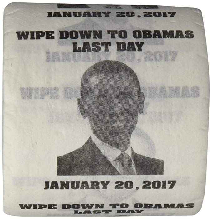 OBAMAS LAST DAY-JANUARY 20, 2017 -FUNNY TOILET PAPER-COLLECTIBLE