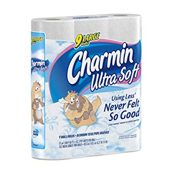 Charmin Ultra Soft, Toilet Paper Large Rolls, 9-Count (Pack of 5)