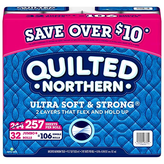 Quilted Northern Ultra Soft Bathroom Tissue, 2-Ply (32 jumbo rolls, 257 sheets)