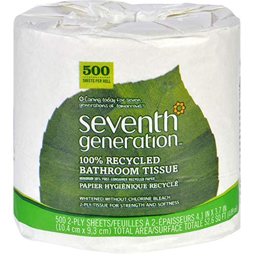 Seventh Generation Bathroom Tissue - 2 ply 500 sheet roll - Case of 60