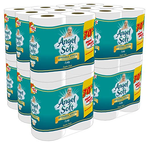 Angel Soft, Double Rolls, [4 Rolls*12 Pack] = 48 Total Count