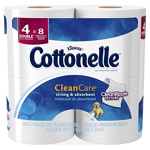 Cottonelle Clean Care Toilet Paper Double Roll, 4 ct