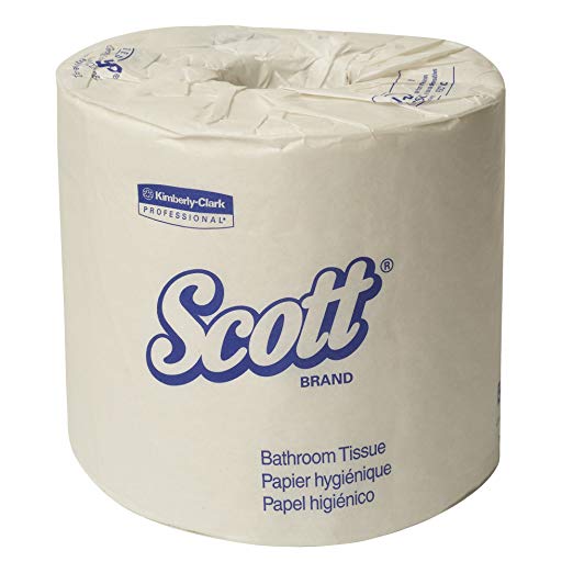 Scott Essential Professional Bulk Toilet Paper for Business (42108), Individually Wrapped Standard Rolls, 2-PLY, White, 80 Rolls/Case, 550 Sheets/Roll