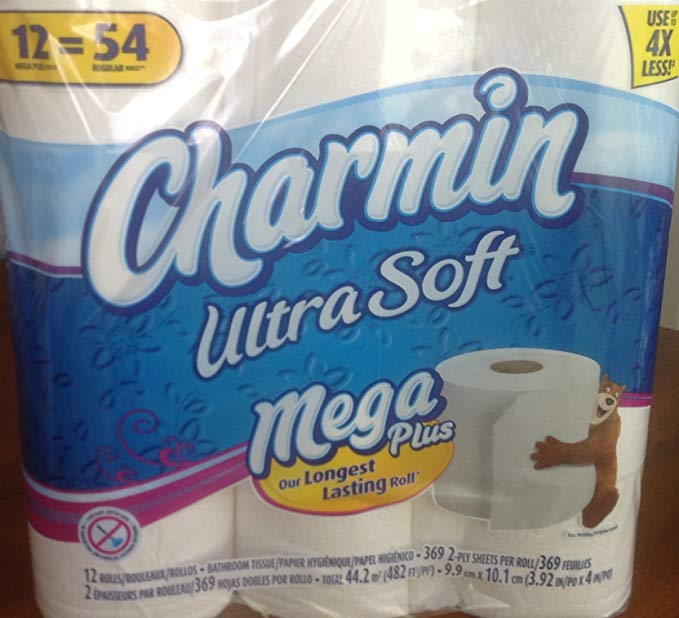 Charmin Ultra Soft Mega Plus 12 Rolls Bathroom Tissue
