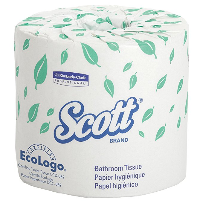 Scott Essential Professional Bulk Toilet Paper for Business (04460), Individually Wrapped Standard Rolls, 2-PLY, White, 80 Rolls/Case, 550 Sheets/Roll