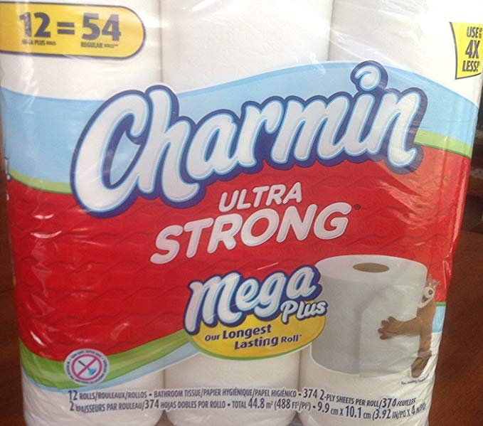 Charmin Ultra Strong Mega Plus 12 Rolls Bathroom Tissue