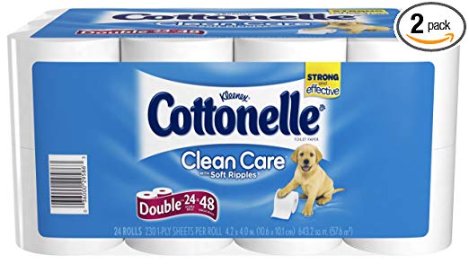Cottonelle Double Roll Toilet Paper, 24 Pack (Pack of 2)