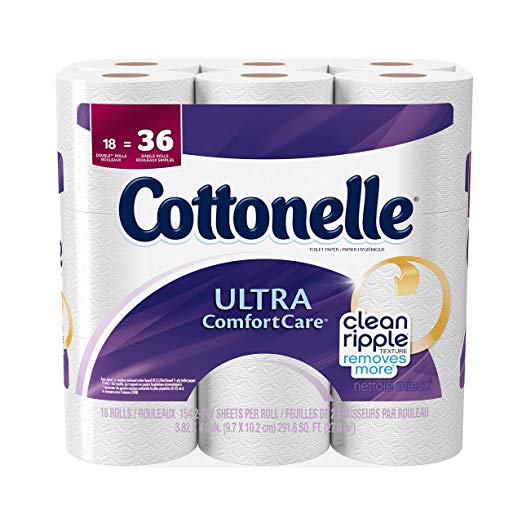 Cottonelle Ultra Comfort Care Double Roll Toilet Paper, 154 Count, 18 Pack