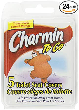 Charmin To Go Toilet Seat Covers, 5-Count (Pack of 24)