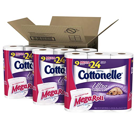 Cottonelle Ultra Comfort Care Mega Roll Toilet Paper, Economy Plus, 27 ct
