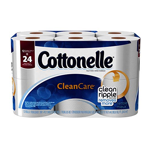 Cottonelle Clean Care Double Roll Toilet Paper With Clean Ripples