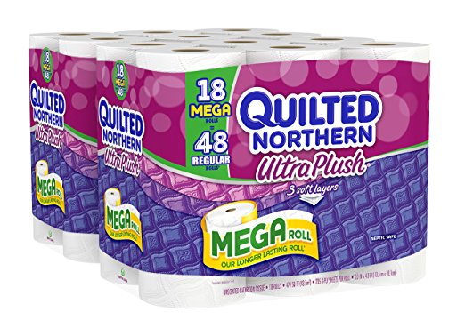 Quilted Northern Ultra Plush Bath Tissue, 18 Mega Rolls Toilet Paper, Pack of 2 (36 Mega Rolls)