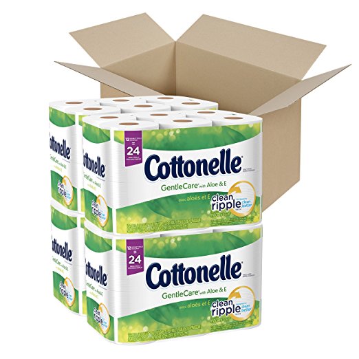 Cottonelle Ultra GentleCare Toilet Paper, Sensitive Bath Tissue, 48 Double Rolls