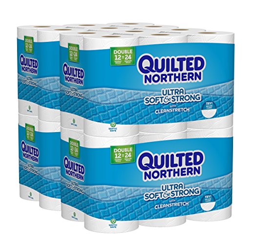 Quilted Northern  Ultra Soft & Strong Toilet Paper, 48 Double Rolls (Four 12-Roll Packages), Equivalent to 96 Regular Rolls-Packaging May Vary