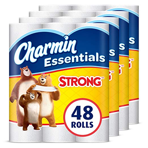 Charmin Essentials Strong Toilet Paper, Giant Rolls, 48 Count
