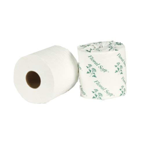 APC Floral Soft B8500 White 2 Ply Embossed Bathroom Tissue, 4.0
